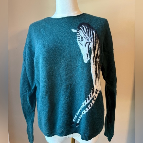Maeve Sweaters - Maeve Cashmere Zebra Sweater